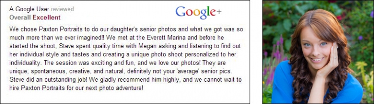 Senior Portrait Photography Reviews in Marysville, Washington