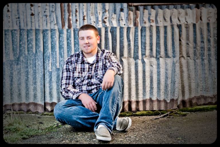 Senior Portraits in an Alley in Everett