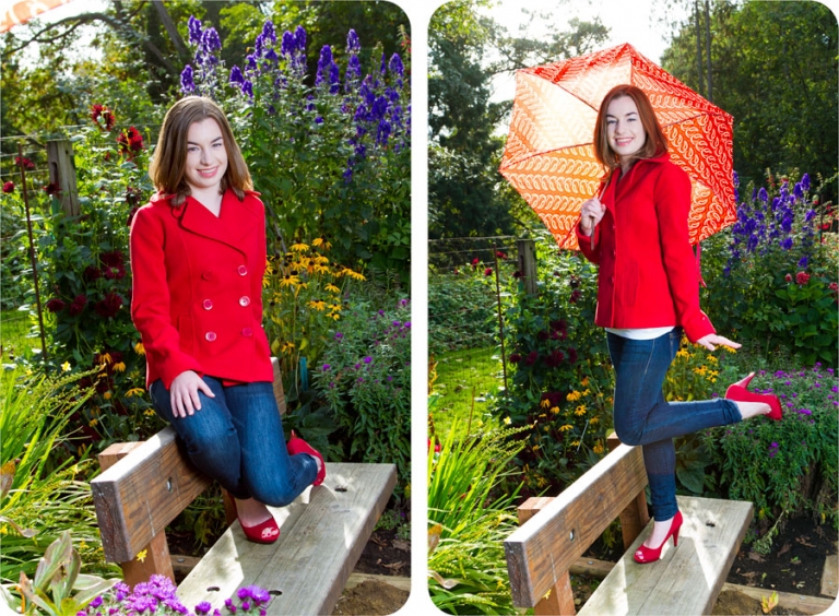 Senior Pictures of Girls Wearing Red - Paxton Portraits