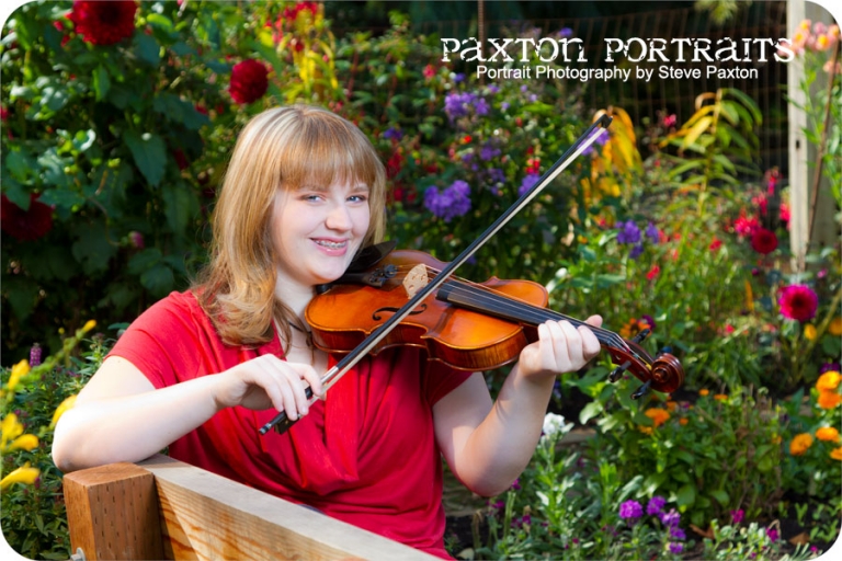 Violin Senior Pictures in Marysville, Washington : Paxton Portraits