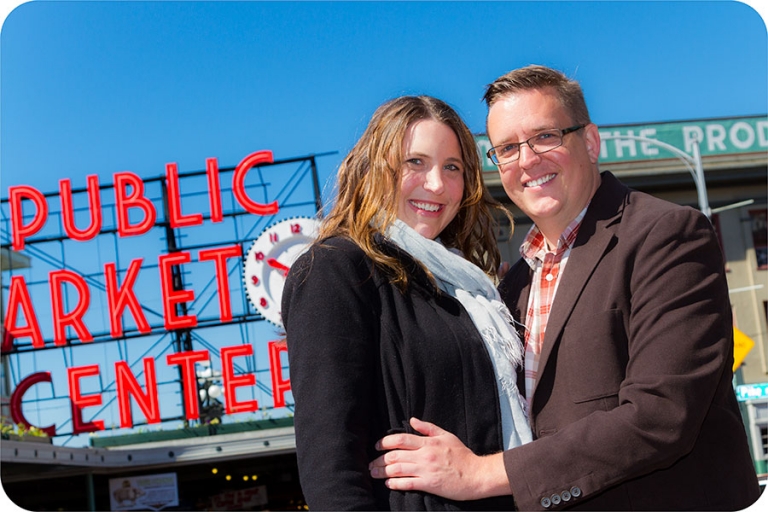 Pike Place Market Engagement Session in Seattle