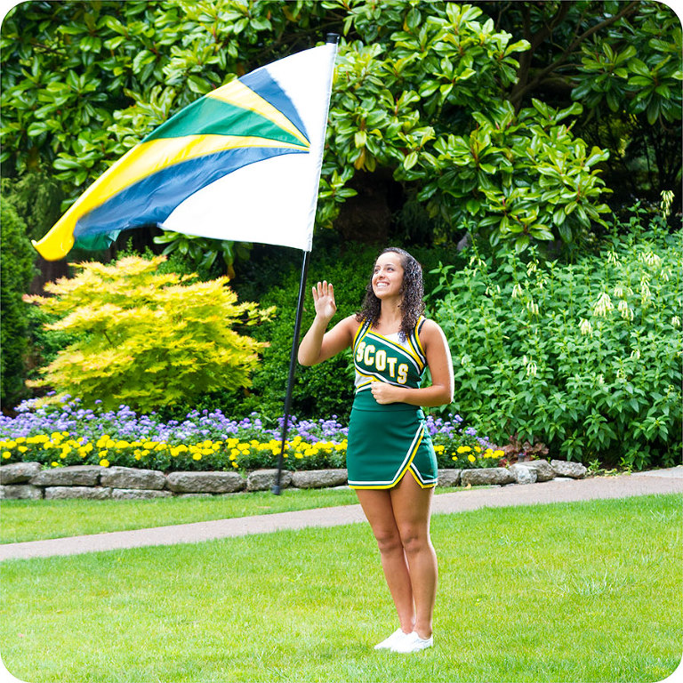 High School Senior Portraits for Girls on a Flag Team