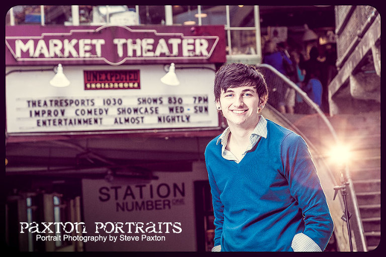 Senior Portraits in Post Alley in Seattle, Washington