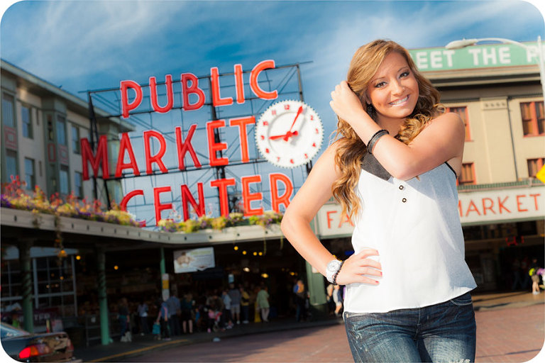 Senior Portrait Photographers at Pike Place Market in Seattle