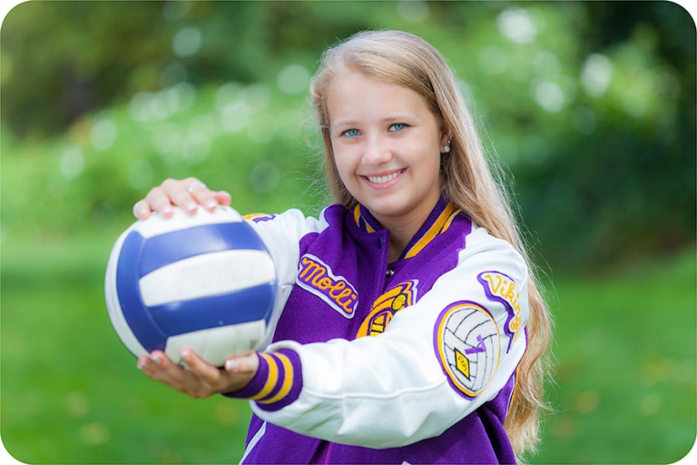 Marysville Senior Portraits with a Volleyball