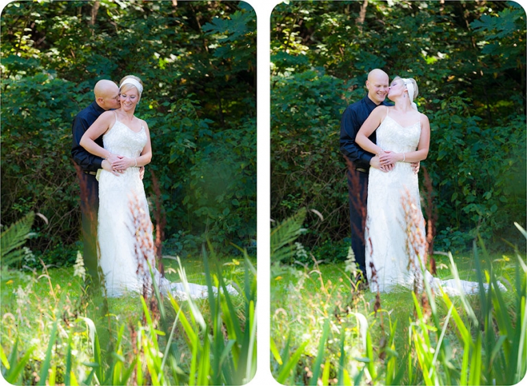 Bride and Groom Wedding Portraits on Camano Island