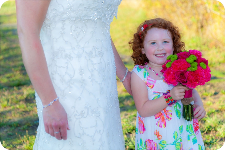 Wedding Bride and Flower Girl