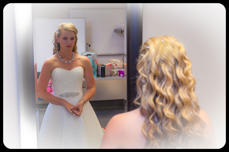 Bride Getting Ready For Her Wedding  At Rose Hill Community Center