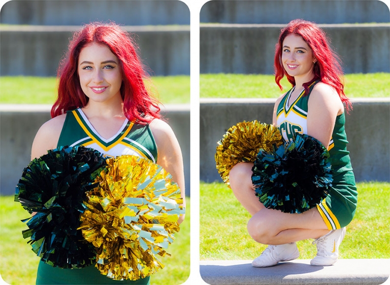 Cheerleader Senior Portraits in Mukilteo, Washington